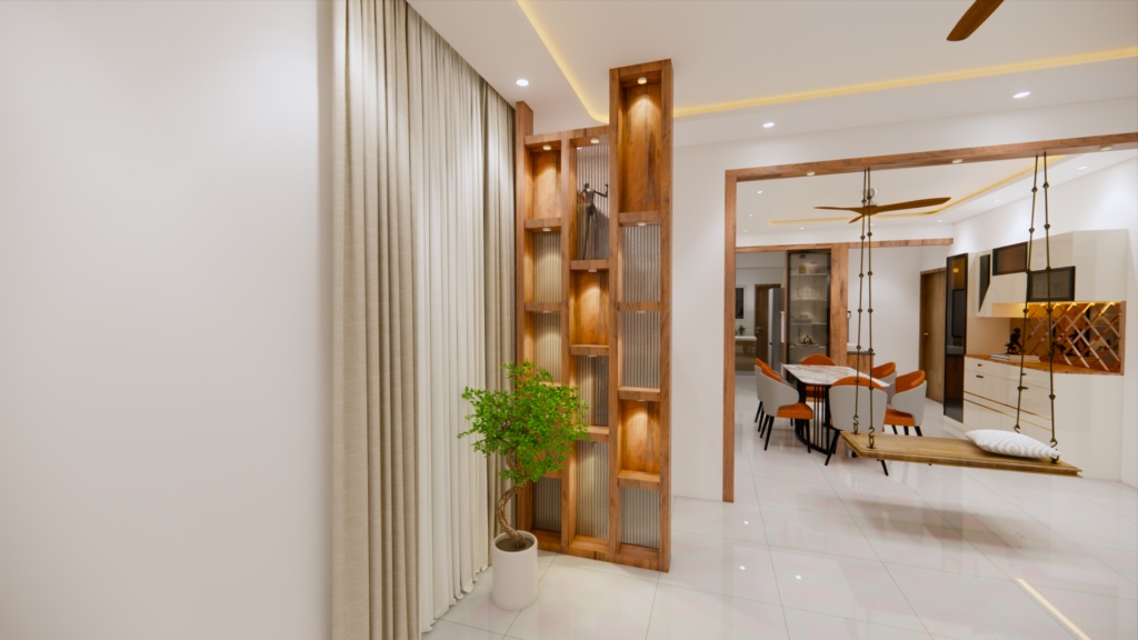 modern partition space interior designs for living room