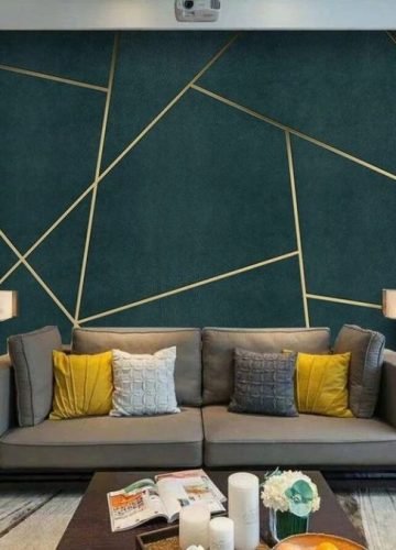 32 Creative Geometric Wall Paint To Lift Up Your Room Decor (2)