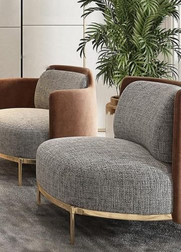 Nordic Designer Fabric Sofa Chair - Orange 70x70x75cm